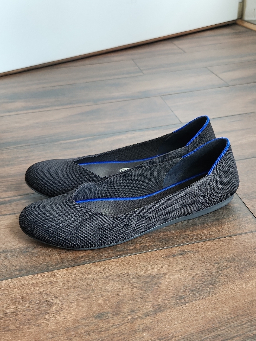 Rothy's Black Knit Ballet Flats Size 8.5